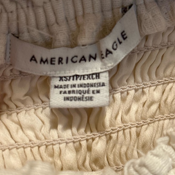 AMERICAN EAGLE CROSS-BACK OFFWHITE DRESS XS EXTRA SMALL - Picture 3 of 4